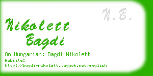 nikolett bagdi business card